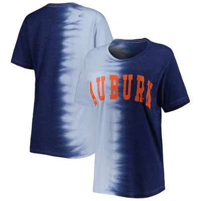 Gameday Couture Navy Auburn Tigers Find Your Groove Split-dye T-shirt