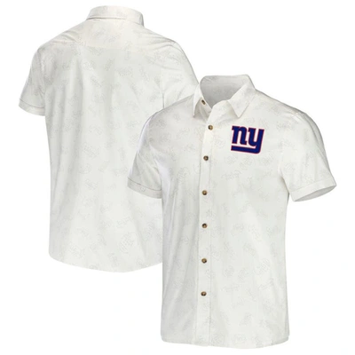 Nfl X Darius Rucker Collection By Fanatics White New York Giants Woven Button-up T-shirt