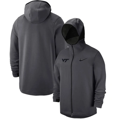 Nike Anthracite Virginia Tech Hokies Tonal Showtime Full-zip Hoodie