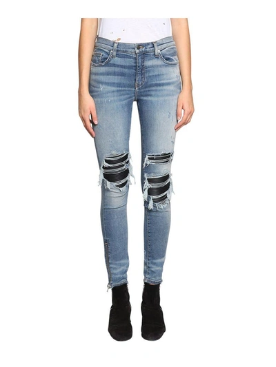 Amiri Mx1 Denim Cotton Jeans In Blu