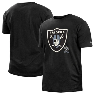 New Era Black Las Vegas Raiders 2022 Sideline Ink Dye T-shirt