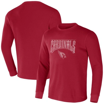 Nfl X Darius Rucker Collection By Fanatics Cardinal Arizona Cardinals Long Sleeve Thermal T-shirt