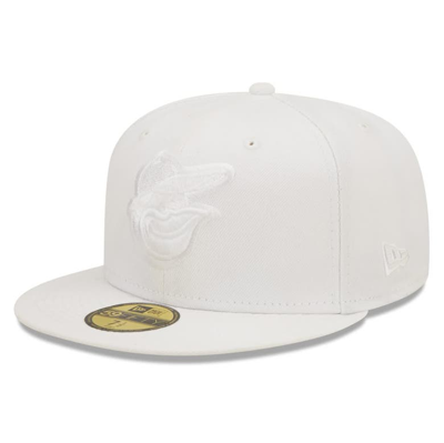 New Era Baltimore Orioles White On White 59fifty Fitted Hat