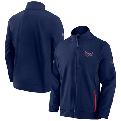Fanatics Branded Navy Washington Capitals Authentic Pro Rink Coaches Full-zip Jacket