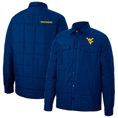Colosseum Navy West Virginia Mountaineers Detonate Quilted Full-snap Jacket