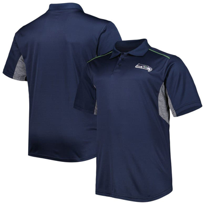 Profile Men's College Navy Seattle Seahawks Big And Tall Team Color Polo Shirt