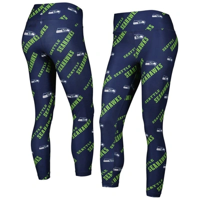 Concepts Sport College Navy Seattle Seahawks Breakthrough Allover Print Leggings