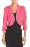 Eliza J Open Front Bolero Cardigan In Fuschia