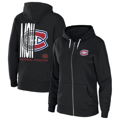 Wear By Erin Andrews Black Montreal Canadiens Sponge Fleece Full-zip Hoodie
