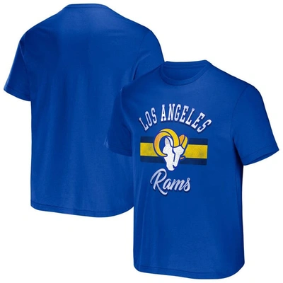 Nfl X Darius Rucker Collection By Fanatics Royal Los Angeles Rams Stripe T-shirt