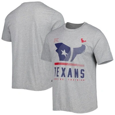 New Era Heathered Gray Houston Texans Combine Authentic Red Zone T-shirt