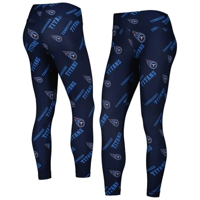 Concepts Sport Navy Tennessee Titans Breakthrough Allover Print Leggings