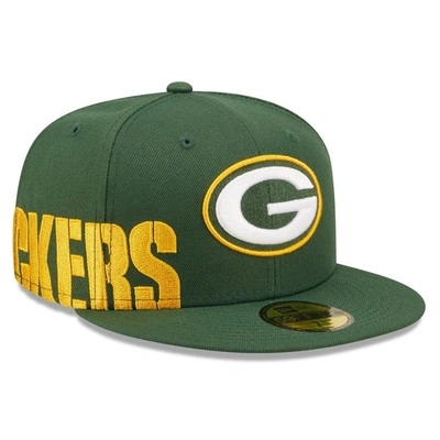 New Era Green Green Bay Packers Side Split 59fifty Fitted Hat