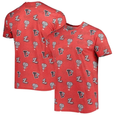Boxercraft Red Lansing Lugnuts Allover Print Crafted T-shirt