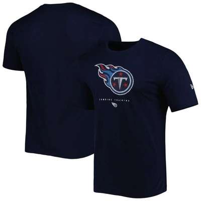 New Era Navy Tennessee Titans Combine Authentic Ball Logo T-shirt