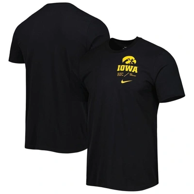 Nike Black Iowa Hawkeyes Team Practice Performance T-shirt