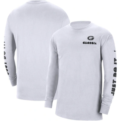 Nike White Georgia Bulldogs Heritage Max 90 Long Sleeve T-shirt