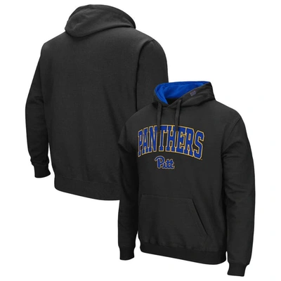 Colosseum Black Pitt Panthers Arch & Logo 3.0 Pullover Hoodie