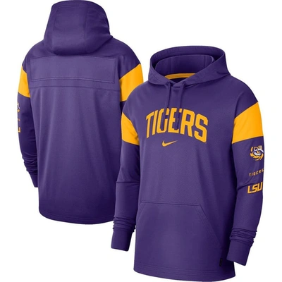 Nike Purple Lsu Tigers Jersey Performance Pullover Hoodie