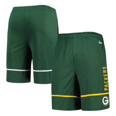 New Era Green Green Bay Packers Combine Authentic Rusher Training Shorts