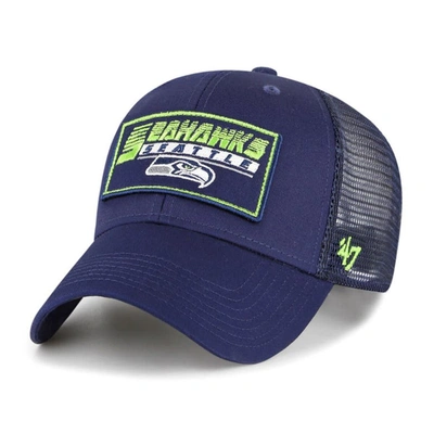 47 Kids' Youth ' College Navy Seattle Seahawks Levee Mvp Trucker Adjustable Hat
