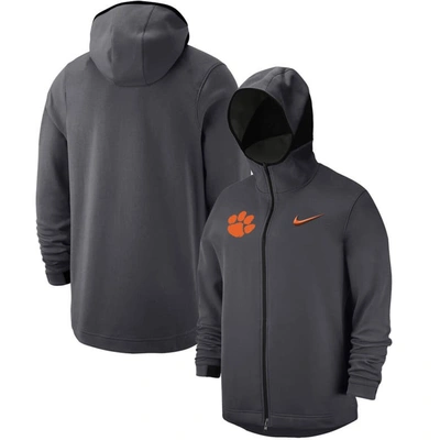 Nike Anthracite Clemson Tigers Tonal Showtime Full-zip Hoodie