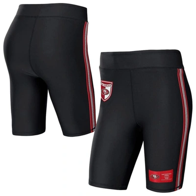Wear By Erin Andrews Black San Francisco 49ers Biker Shorts