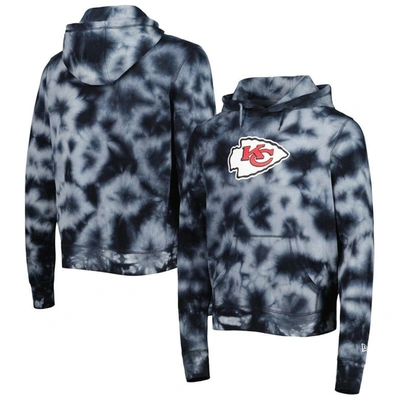 New Era Black Kansas City Chiefs Team Tie-dye Pullover Hoodie