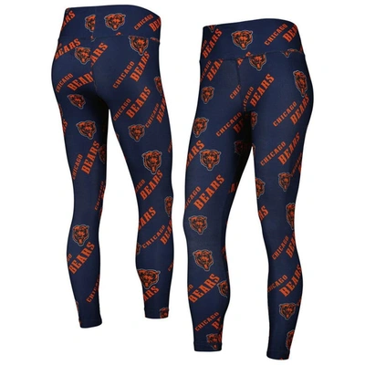 Concepts Sport Navy Chicago Bears Breakthrough Allover Print Leggings