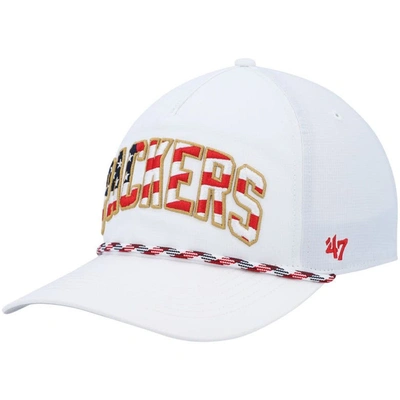 47 ' White Green Bay Packers Hitch Stars And Stripes Trucker Adjustable Hat