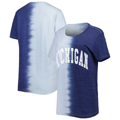 Gameday Couture Navy Michigan Wolverines Find Your Groove Split-dye T-shirt