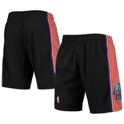 Mitchell & Ness Men's  Black Utah Jazz 1998-99 Hardwood Classics Swingman Shorts