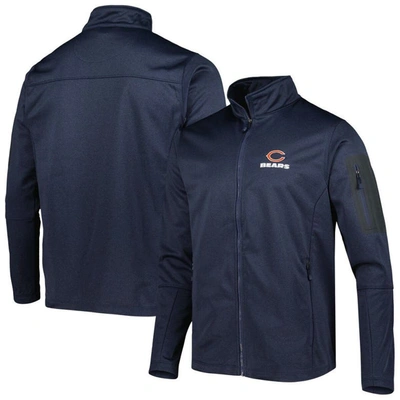 Dunbrooke Heather Navy Chicago Bears Freestyle Coated Tech Fleece Full-zip Jacket