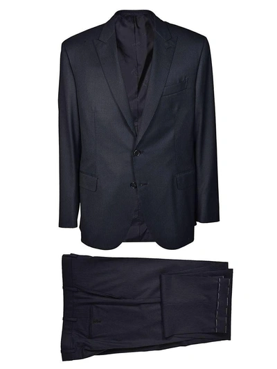 Brioni Pinstriped Suit In Blue