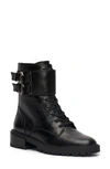 Vince Camuto Women's Fawdry Double Buckle Combat Booties Women's Shoes In Black