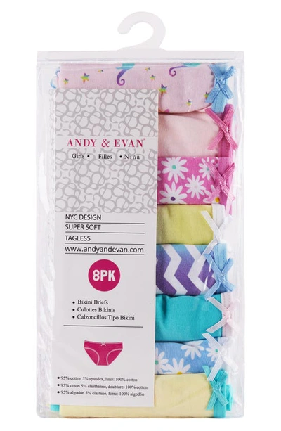 Andy & Evan Kids' Little Girl's & Girl's 8-piece Multicolored Bikini Underwear Set In Pink