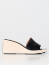 Maison Margiela Open Toe Wedge Sandals In Black