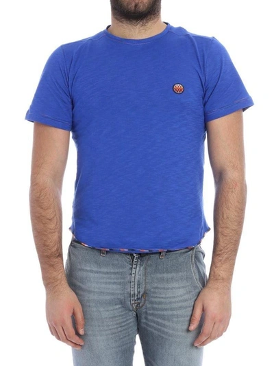 Missoni Zigzag Trim T-shirt In Blue