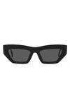 Versace Logo Acetate Cat-eye Sunglasses In Black_dark_grey