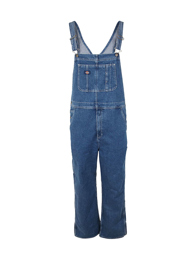 Dickies Washed Denim Overall In Vintage Denim Medium