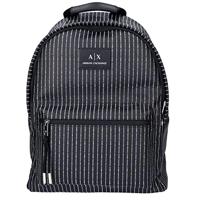 Ax Armani Exchange A|x Armani Exchange Men's Eco-leather Logo Backpack In Black