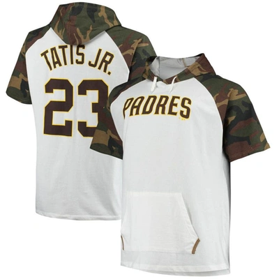 Profile Men's Fernando Tatis Jr. White, Camo San Diego Padres Player Big And Tall Raglan Hoodie T-shirt In White,camo
