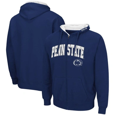 Colosseum Men's Penn State Nittany Lions Arch Logo 3.0 Full-zip Hoodie In Navy