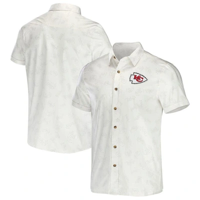 Nfl X Darius Rucker Collection By Fanatics White Kansas City Chiefs Woven Button-up T-shirt