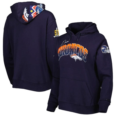 Pro Standard Navy Denver Broncos Local Patch Pullover Hoodie