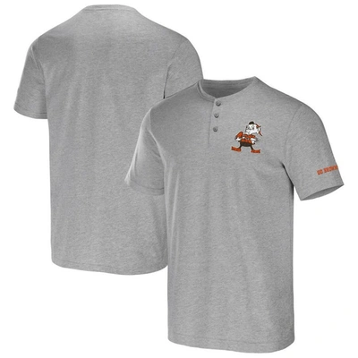 Nfl X Darius Rucker Collection By Fanatics Heather Gray Cleveland Browns Henley T-shirt
