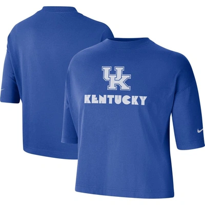 Nike Royal Kentucky Wildcats Crop Performance T-shirt