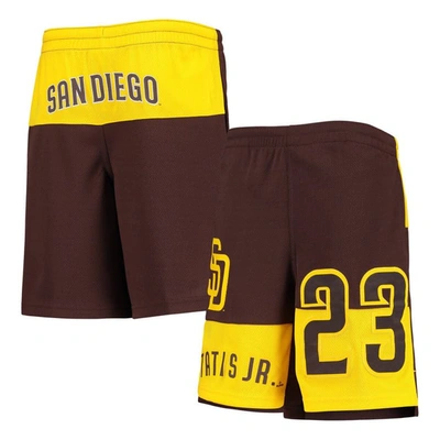 Outerstuff Kids' Big Boys Fernando Tatis Jr. Brown San Diego Padres Pandemonium Name And Number Shorts