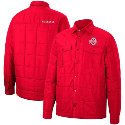 Colosseum Scarlet Ohio State Buckeyes Detonate Quilted Full-snap Jacket