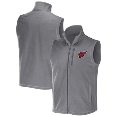 Nfl X Darius Rucker Collection By Fanatics Gray Arizona Cardinals Polar Fleece Full-zip Vest